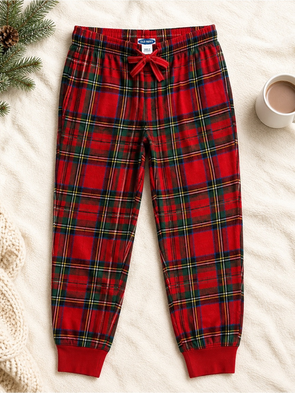 Old Navy Kids Red Tartan Plaid Pajama Pants